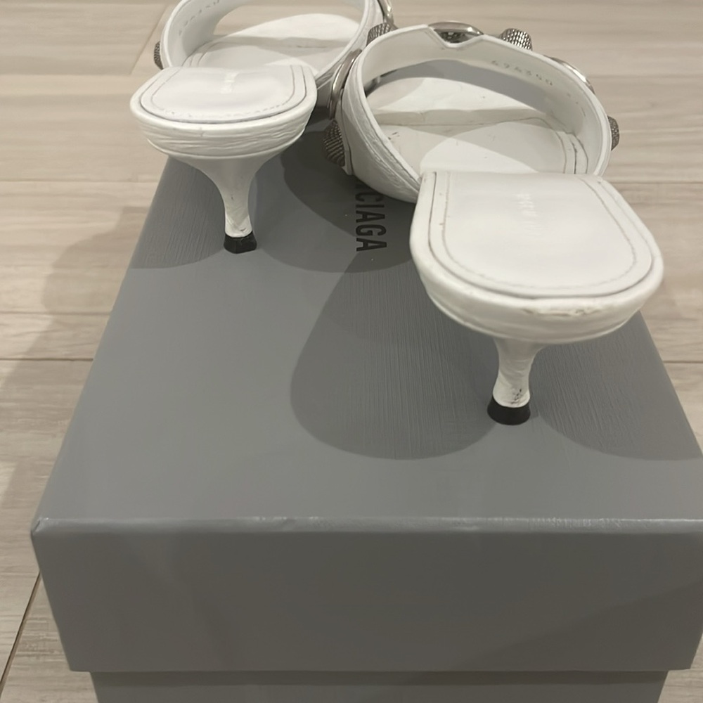 Balenciaga Cagole Mule in White Size 7.5 - Picture 12 of 15